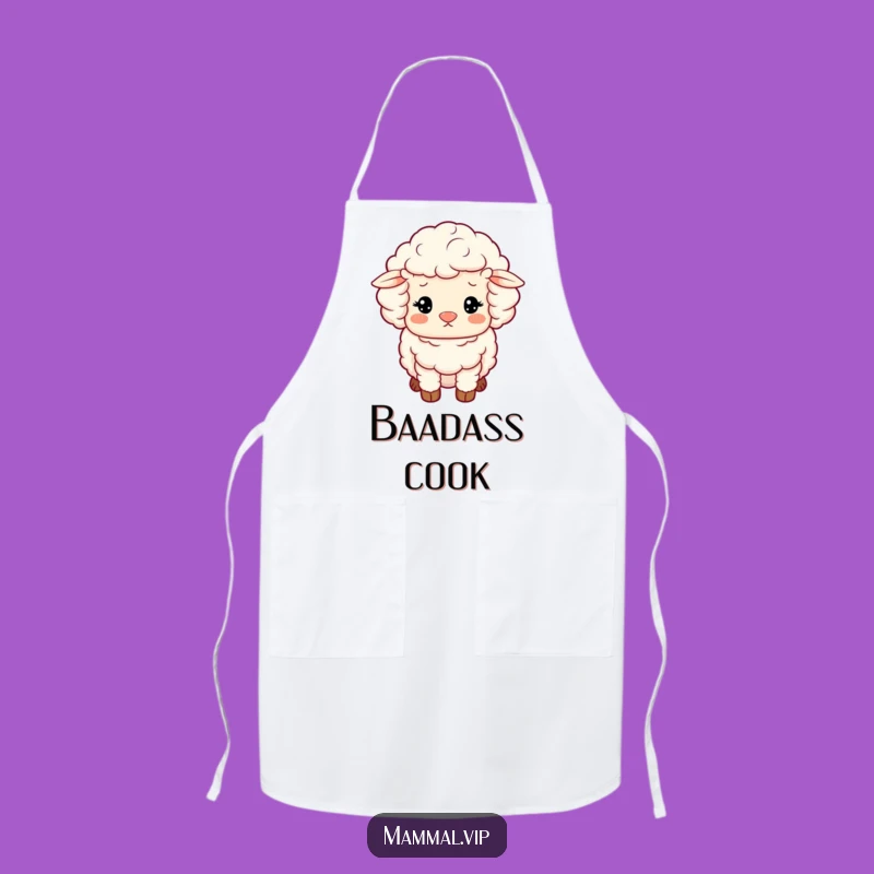 Funny Sheep Apron: Woolly Contented Character, Kitchen Gift!