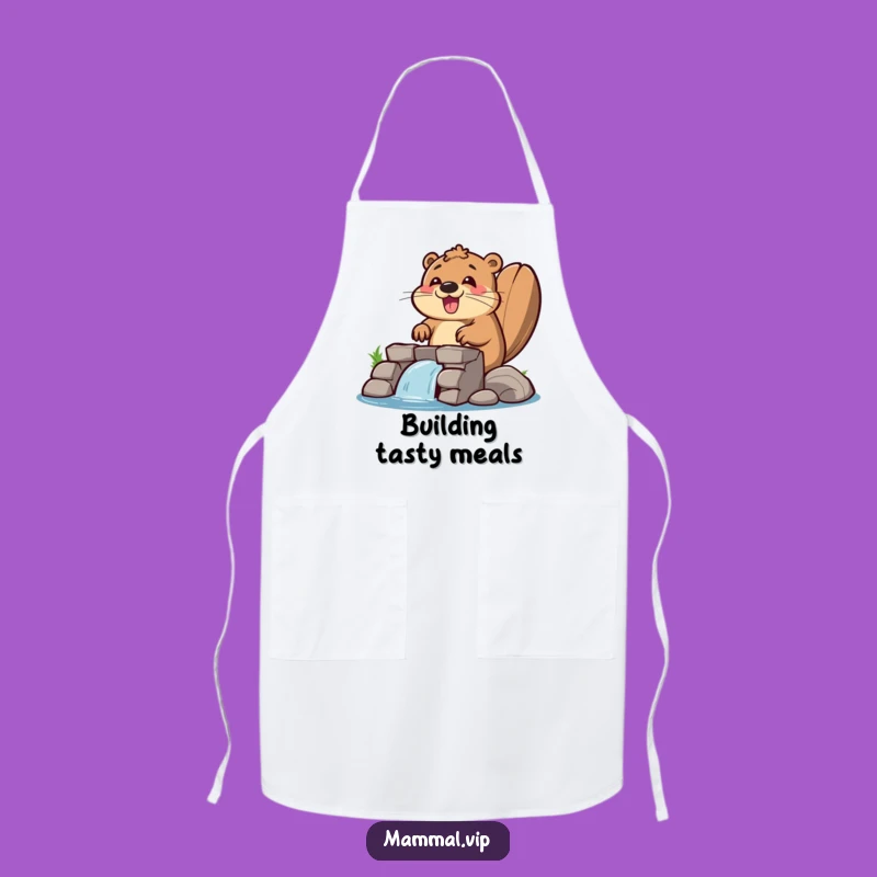 Funny Beaver Dam Apron: Happy Builder, Perfect Funny Gift