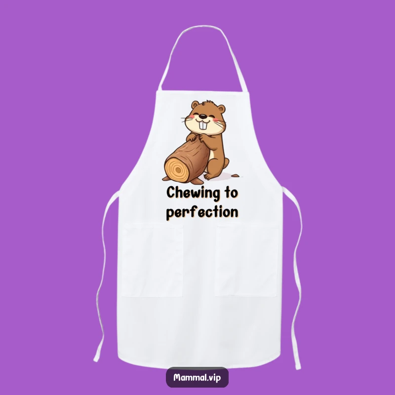 Funny Beaver Apron: Keep Clean with This Hilarious Cartoon Kitchen Gift