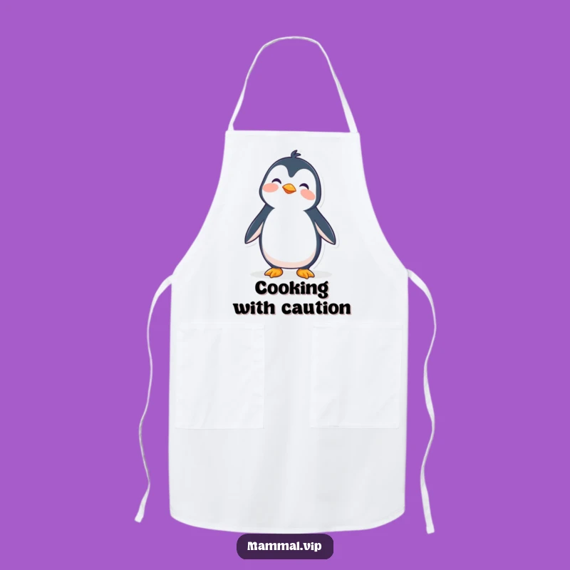 Funny Wobbly Penguin Apron - Hilarious Kitchen Helper Gift