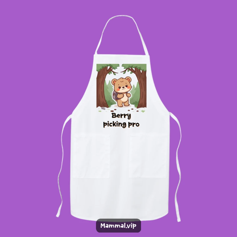 Funny Bear Cub Chef Apron - Woodland Kitchen Adventure Gift