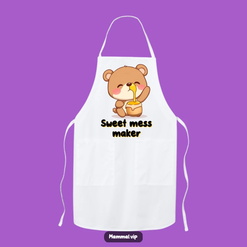 Funny Bear Honey Pot Apron: Giggling Chef Wear, Great Funny Gift for Bakers