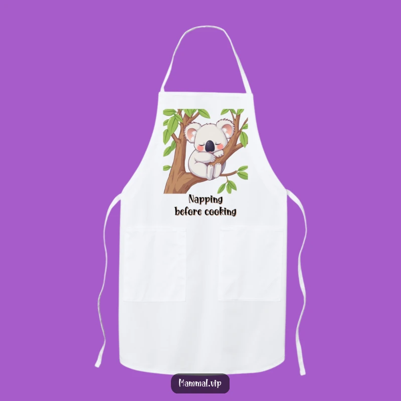 Funny Koala Apron: Content Snoozing Character for a Peaceful, Relaxed Kitchen