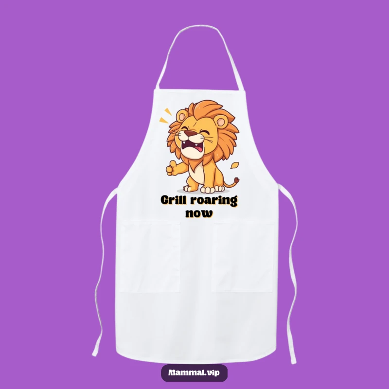 Funny Lion Roar Apron: Fierce Kitchen Power, Hilarious Gift for Cooks