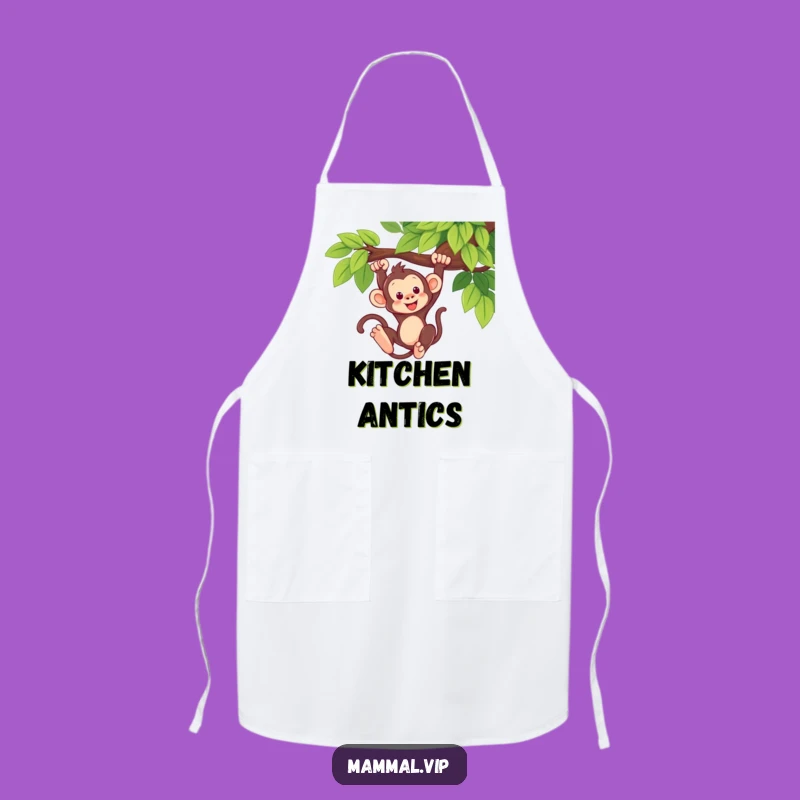 Funny Monkey Swing Apron: Cook with Jungle Flair!