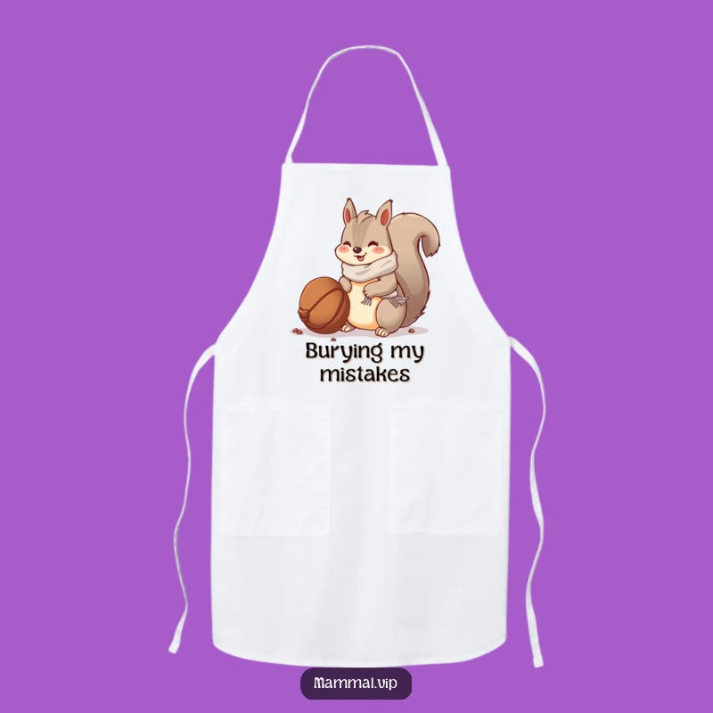Funny Squirrel Scarf Apron: Cook with Winter Prep and Adorable Humor