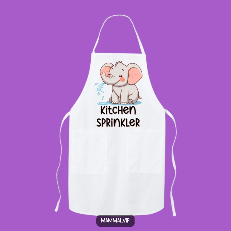 Funny Happy Elephant Apron - Splash While You Cook!