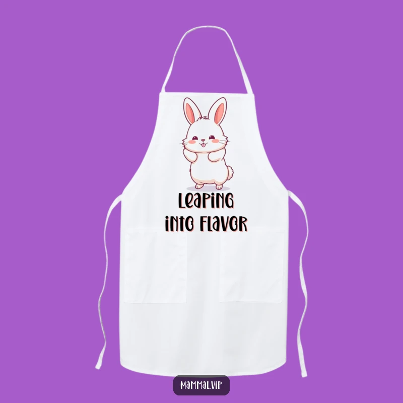Funny Jumping Rabbit Apron: Humorous Kitchen Gift for Active Cooks