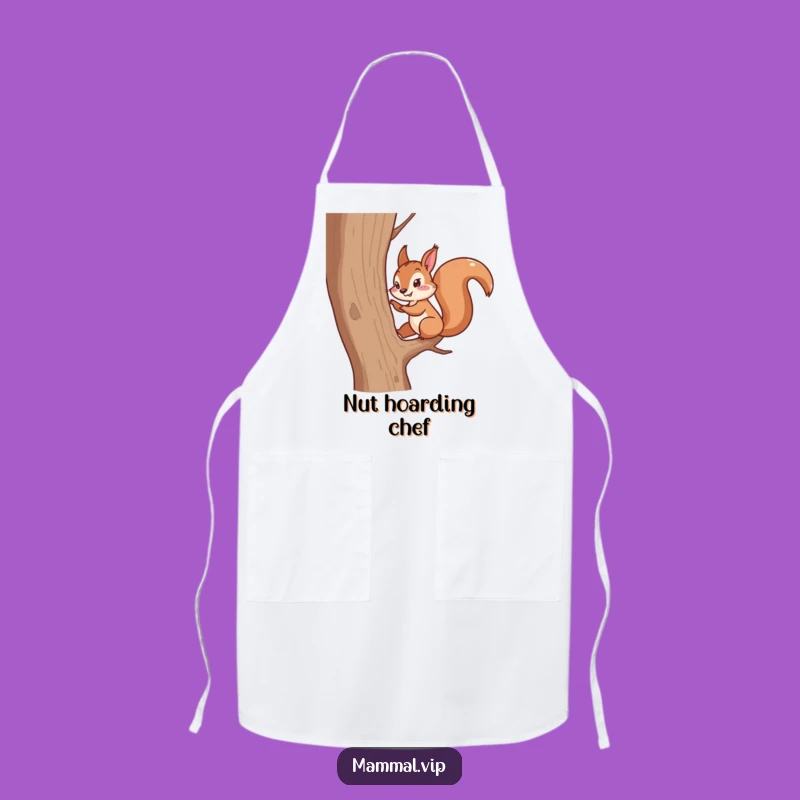 Funny Squirrel Scampering Apron - Energetic Animal Kitchen Bib Gift