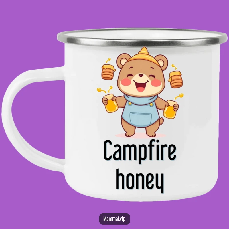 Funny Bear Honey Camping Mug: Hilarious Juggling Adventure Gift