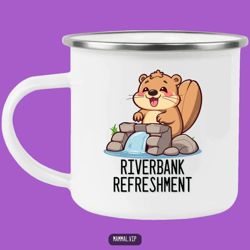 Funny Beaver Dam Camping Mug: Happy Outdoors, Rugged Funny Gift