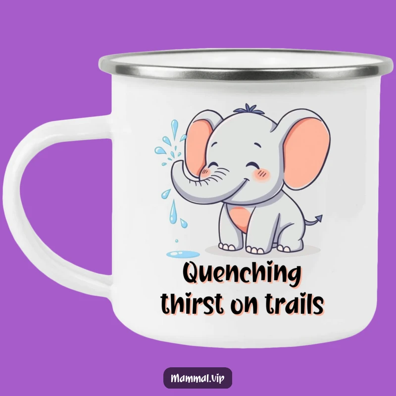 Funny Elephant Camping Mug: Grinning Water Sprayer for Playful Outdoor Fun