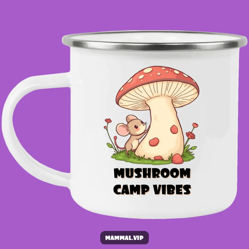 Funny Mouse Camping Mug: Whimsical Explorer for Outdoor Tales