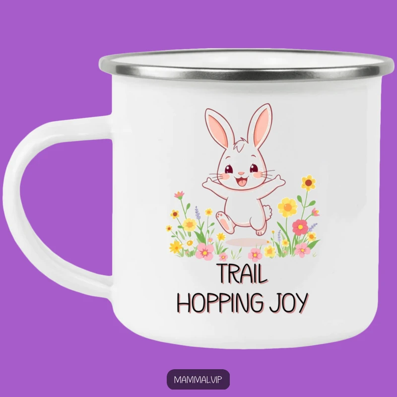 Funny Rabbit Camping Mug: Bouncy Companion for Outdoor Fun