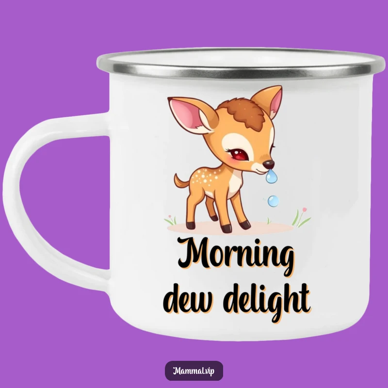 Funny Shy Deer Fawn Camping Mug: Gentle Outdoor Character, Hilarious Nature Gift