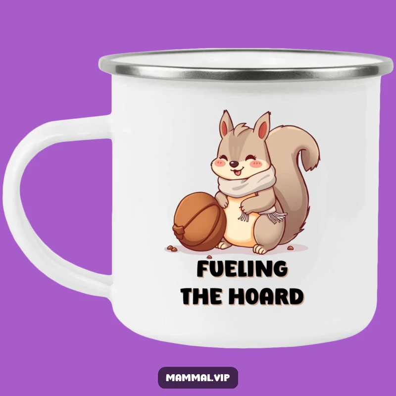 Funny Squirrel Scarf Camping Mug: Winter Prep Fuel for Cozy Campouts