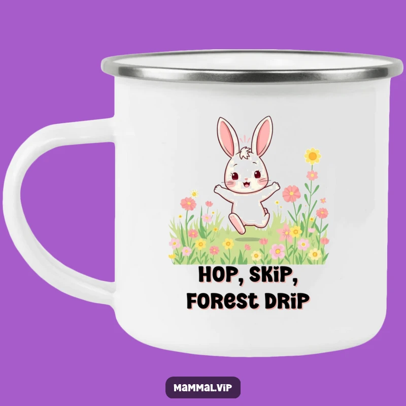 Funny Rabbit Camping Mug: Bouncy Hopper, Outdoors Funny Gift