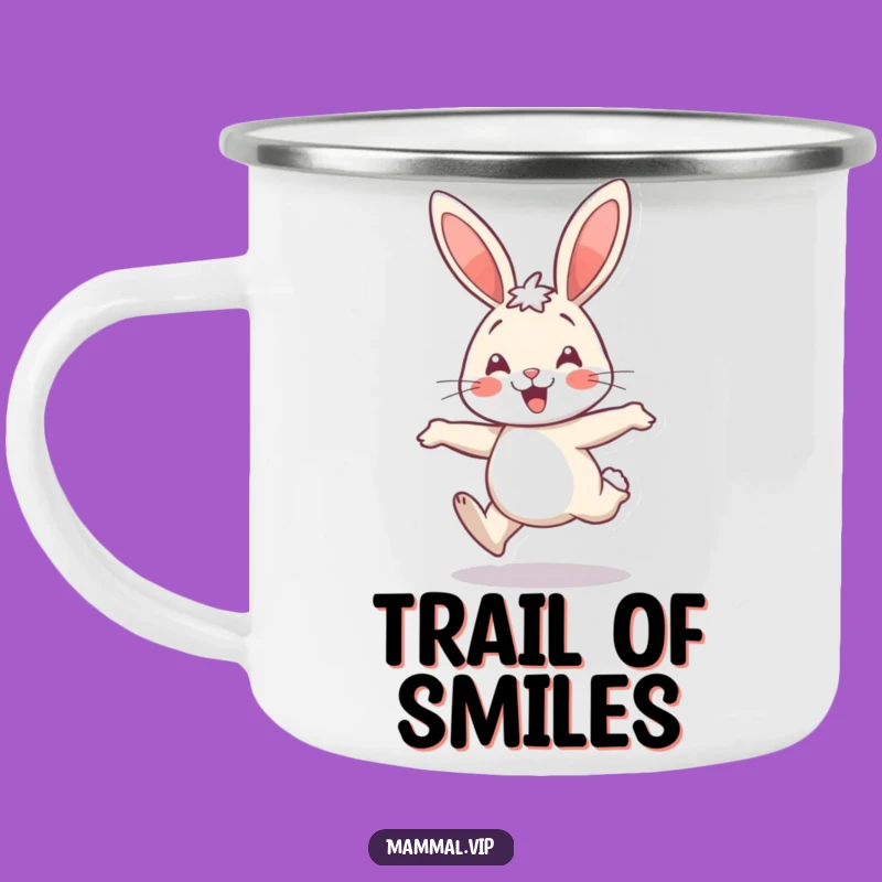 Funny Rabbit Hop Camping Mug: Joyful Adventures, Perfect Outdoor Gift