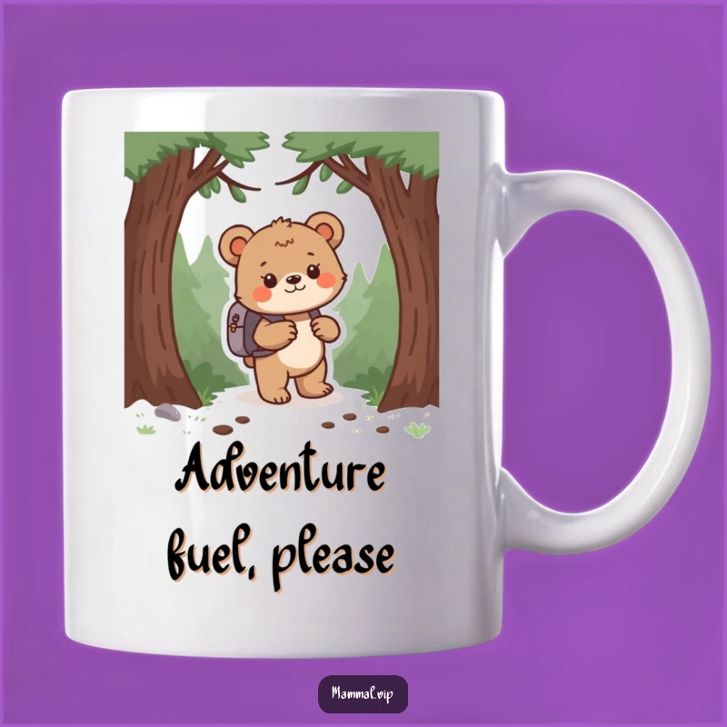 Funny Bear Cub Backpack Mug - Adorable Adventure Humor Gift