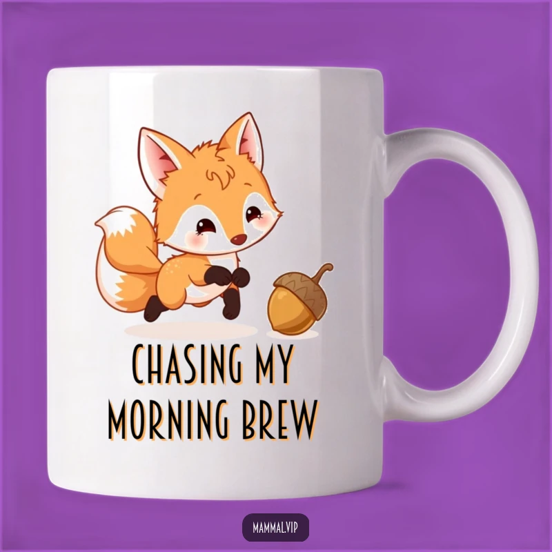 Funny Fox Cub Acorn Mug: A Humorous Gift for Playful Hunters