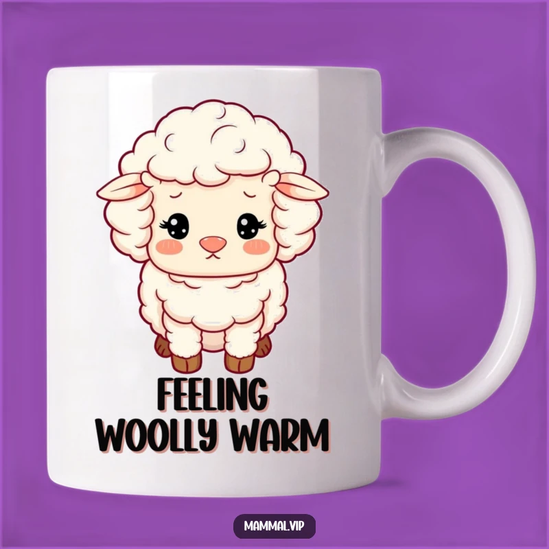 Funny Sheep Mug: Contented Woolly Character, Cozy Relaxation Gift!