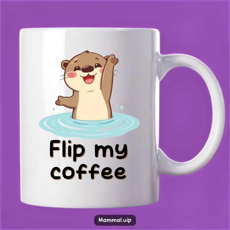 Funny Otter Flip Mug: Joyful Water Animal Gift