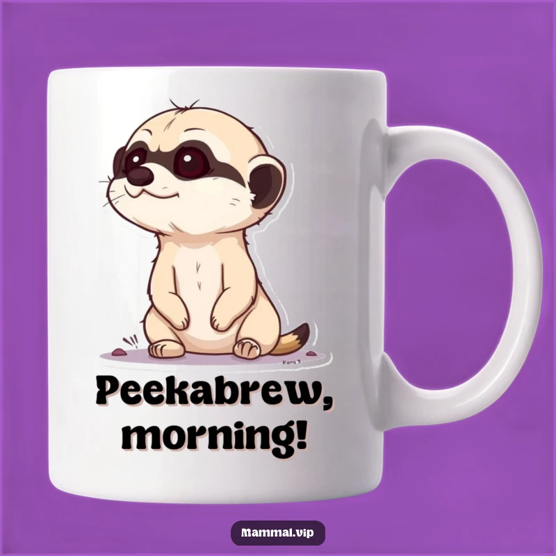 Funny Curious Meerkat Mug - Peek into Humor with This Alert Gift