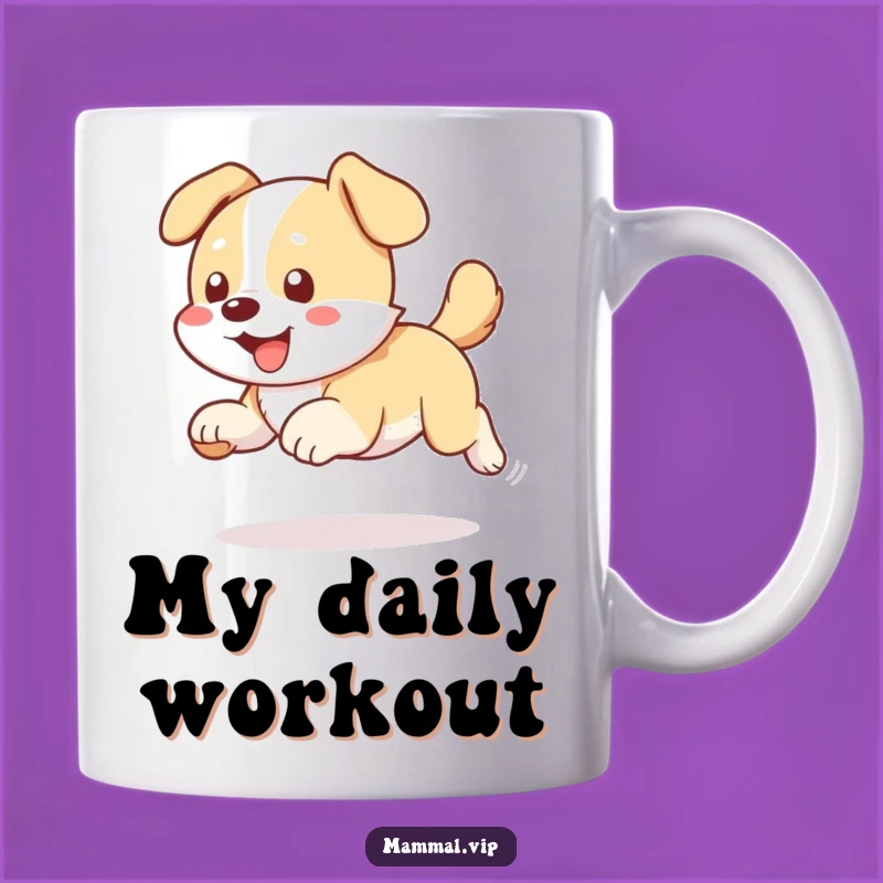 Funny Dog Chasing Tail Mug - Hilarious Pet Lover Coffee Cup Gift