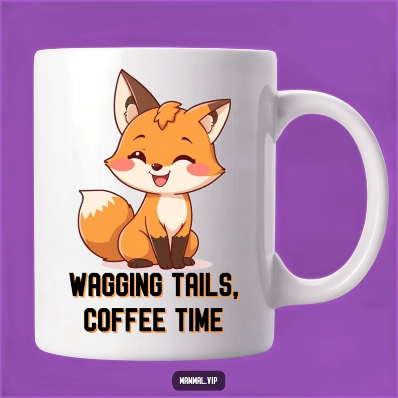Funny Fox Tail Mug: A Playful and Grinning Gift for Fox Lovers