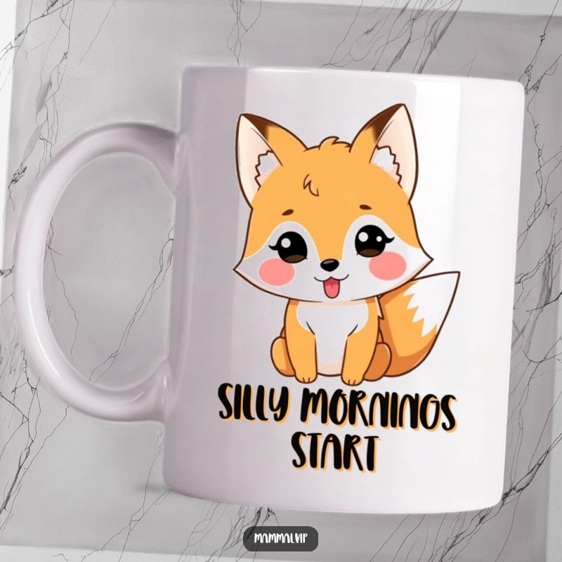 Funny fox with its tongue sticking out sideways, a playful and humorous mug.