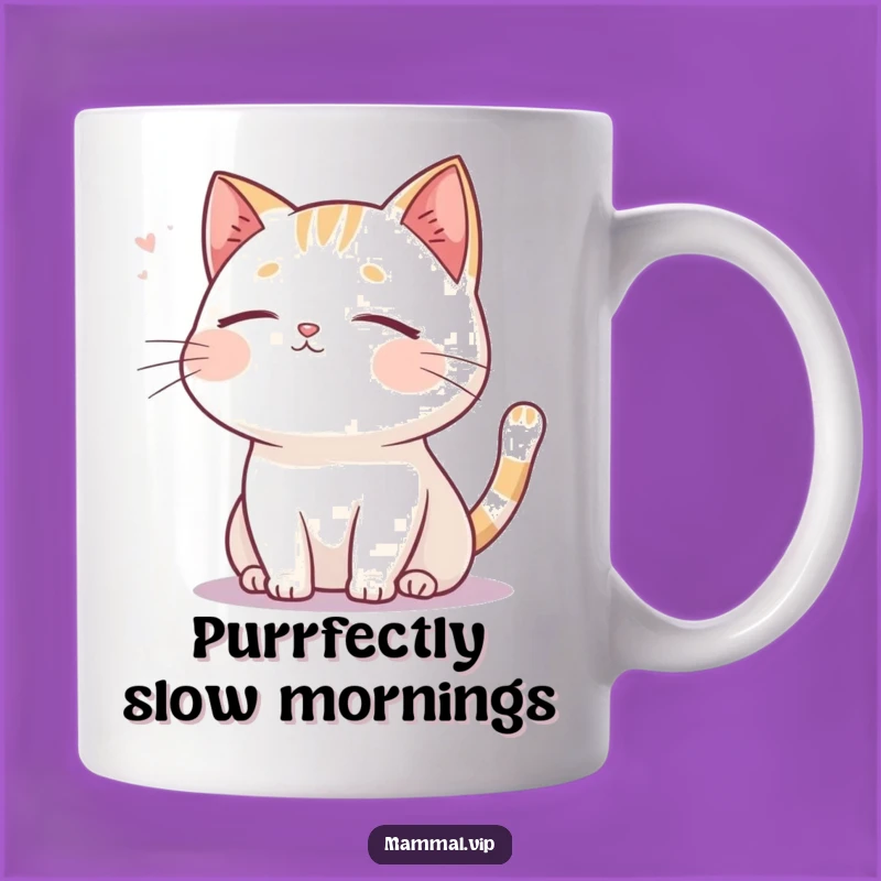 Funny Serene Cat Mug - Peaceful Breeze Enjoying Feline Gift