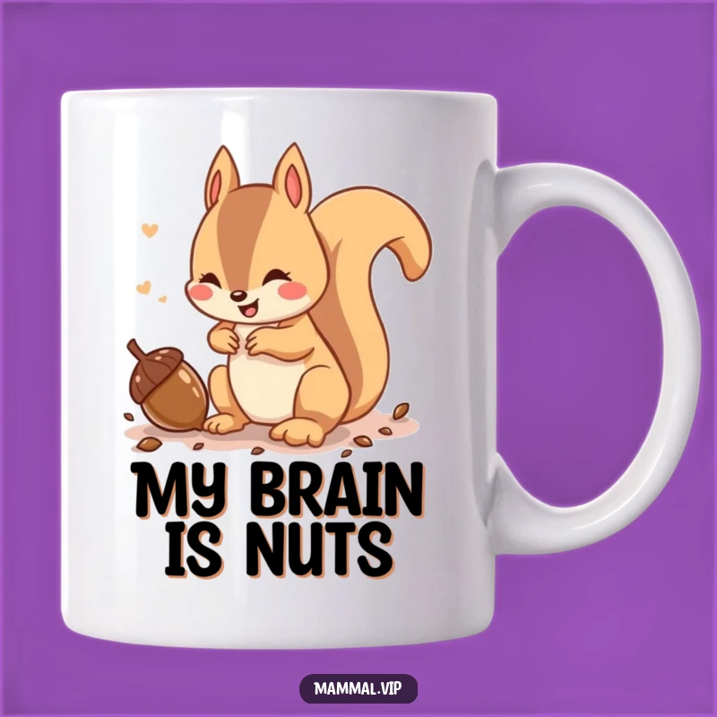 Funny Squirrel Mug: Busy Burying Acorn, Perfect Nature Gift