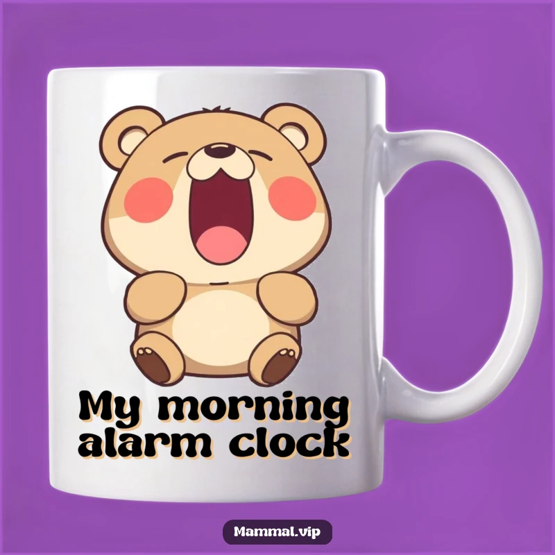 Funny Yawning Bear Mug Gift - Hilarious Sleepy Animal Coffee Cup