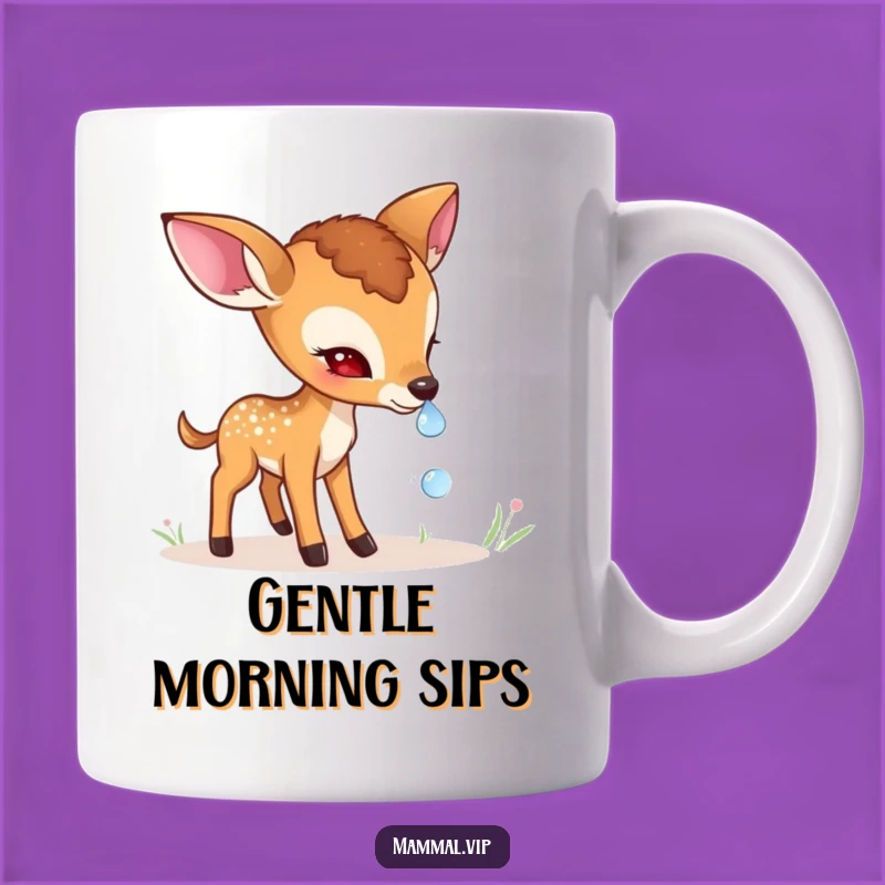 Funny Shy Deer Fawn Mug: Gentle Character Design, Perfect Sweet Gift
