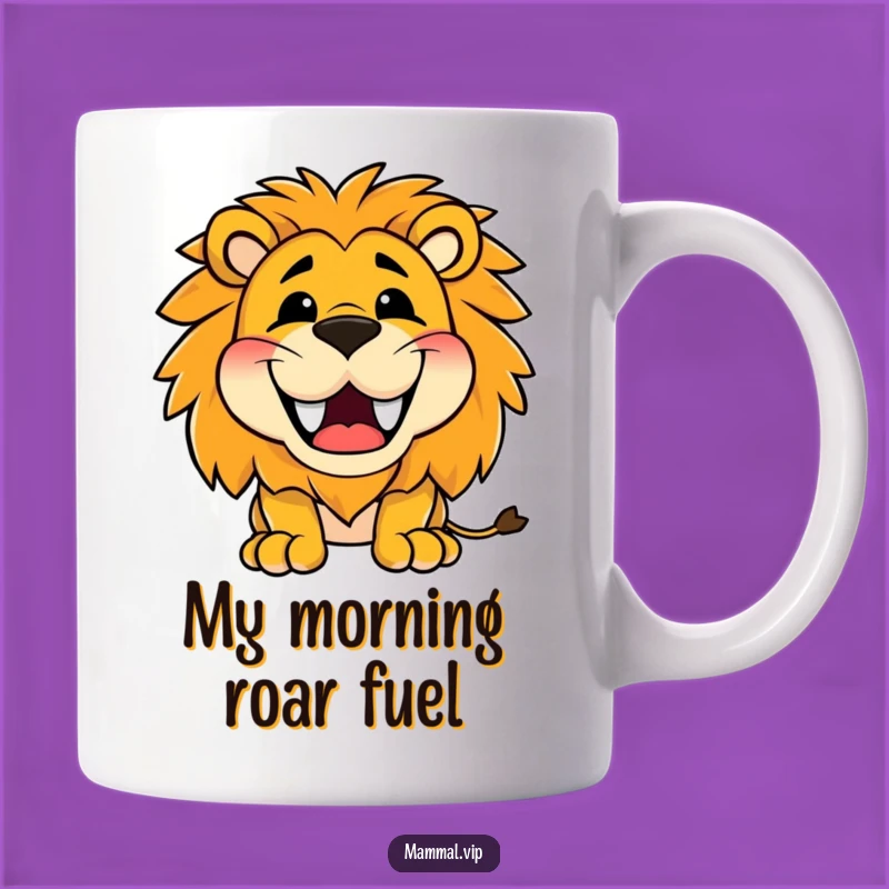 Funny Happy Lion Roaring Mug - Perfect Gift for a Roaring Good Time!