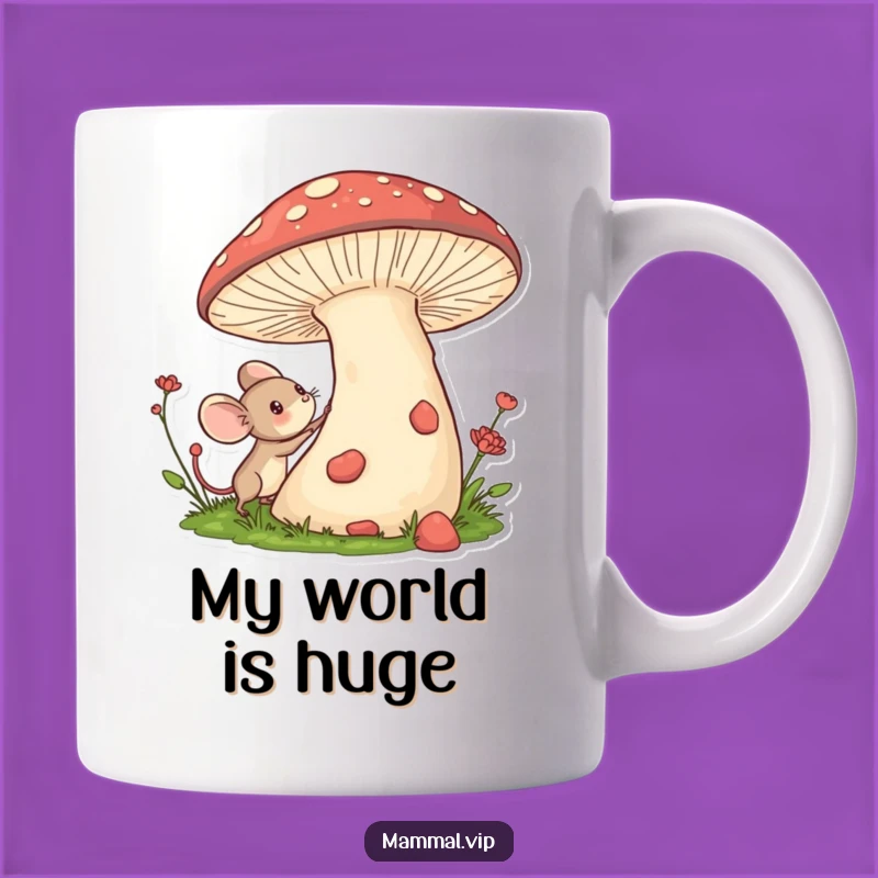 Funny Mouse Mug: Mushroom Explorer, Perfect Whimsical Gift