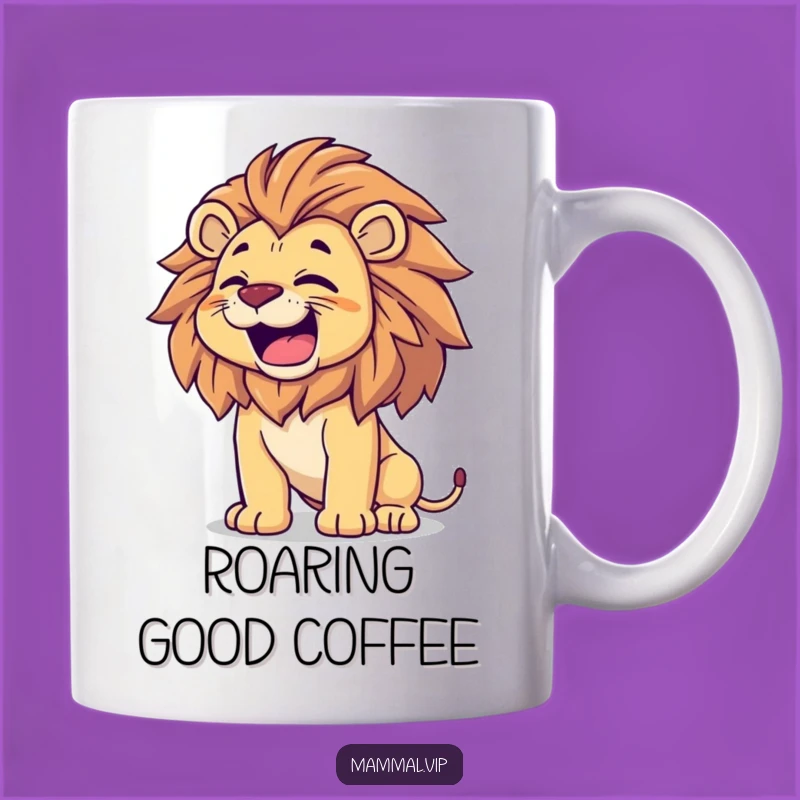 Funny Proud Lion Mug: Happy Roar Humor, Perfect Majestic Gift for Lion Lovers