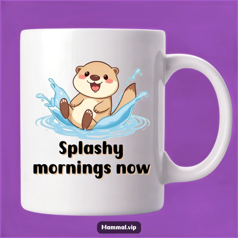 Funny Otter Splash Mug: A Joyful Gift for Wildlife and Water Lovers