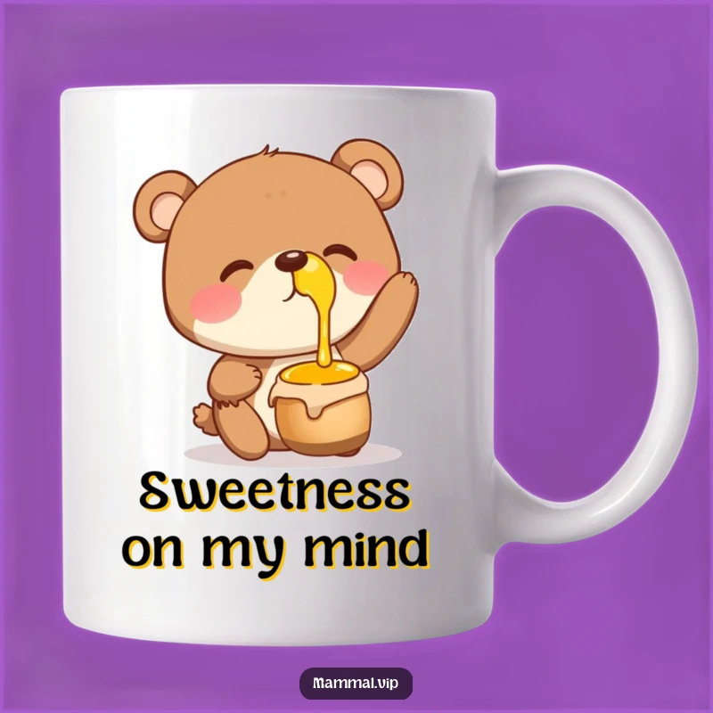 Funny Bear Honey Pot Mug: Giggling Yogi Art, Perfect Funny Gift for Sweet Tooths