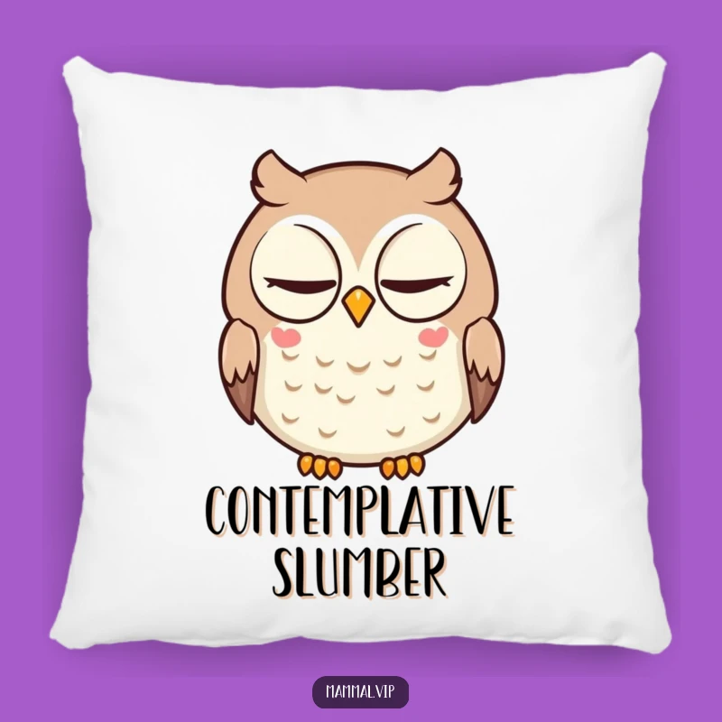 Funny Owl Pillow: Comfy Cartoon Character Slow Blink Cushion for Calm
