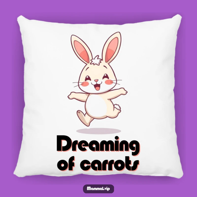 Funny Rabbit Hop Pillow: Cozy Joy, Perfect Cheerful Accent Gift