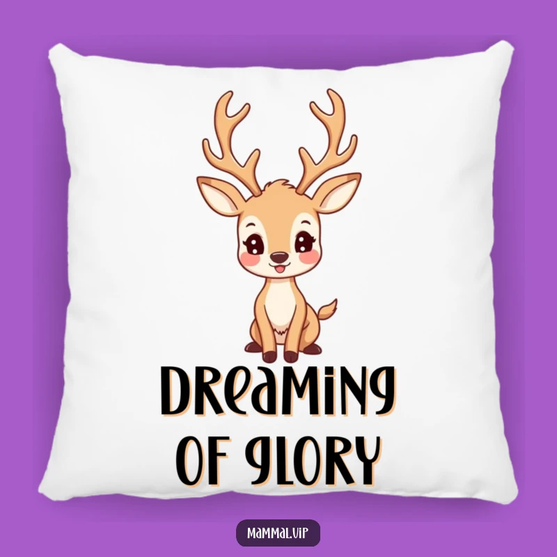 Funny Deer Pillow: Proud Antlered Character, Cozy Comfort Gift!