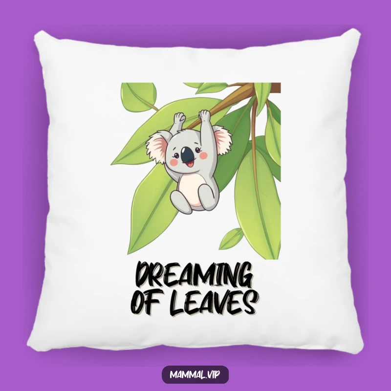 Funny Koala Eucalyptus Leaf Pillow - Cozy & Cute Home Decor