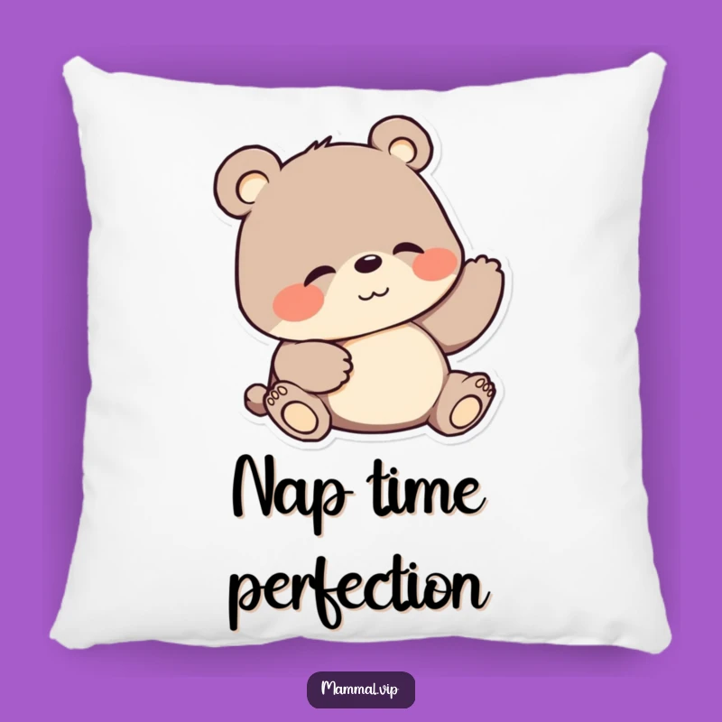 Funny Bear Pillow: Comfy Cartoon Character Belly Scratch Cushion for Fun
