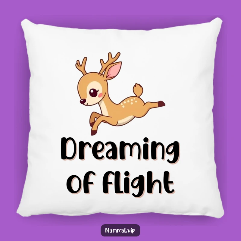 Funny Deer Leaping Pillow: Comfy Cuddles with Graceful Hilarity