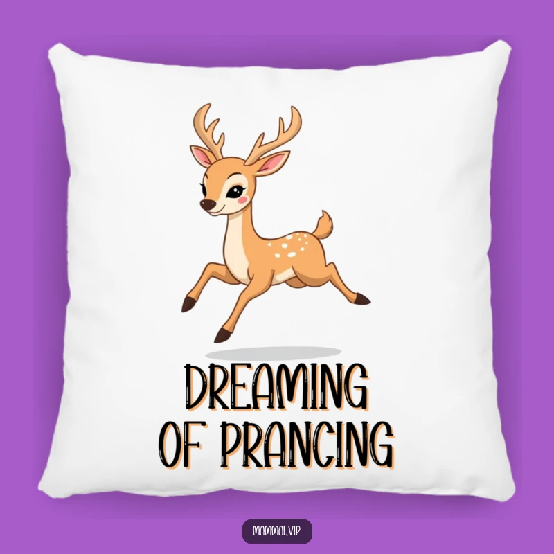Funny Deer Prancing Pillow: Comfy & Hilarious Elegant Animal Decor