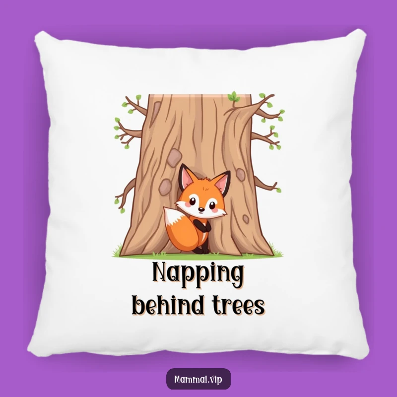 Funny Fox Kit Pillow: Soft Peeking Character, Cozy Funny Gift
