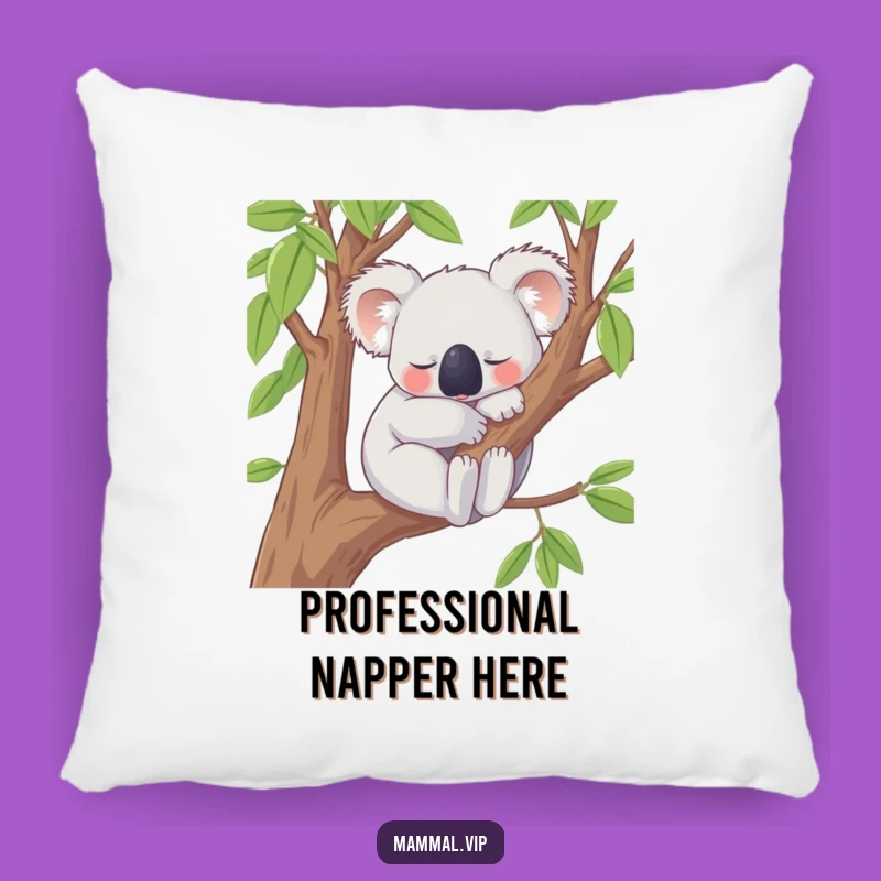 Funny Koala Pillow: Content Snoozing Character for Cozy Comfort and Peaceful Dreams