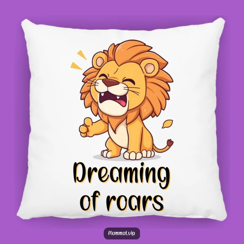 Funny Lion Roar Pillow: Cozy Power Accent, Comfy and Hilarious Decor Gift
