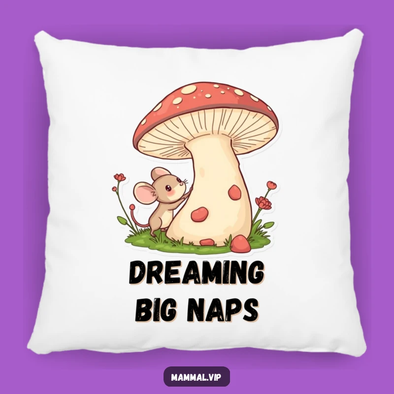 Funny Mouse Pillow: Cozy Comfort with a Whimsical Mushroom Theme